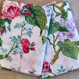 Vintage Bed Sheets Pacific Miracle Floral on White Roses image 9