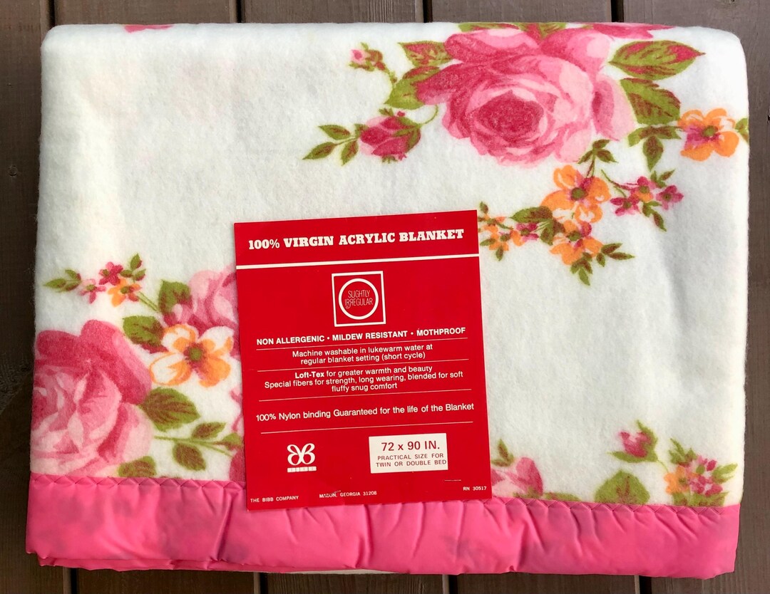 Vintage Rose Bamboo Blanket
