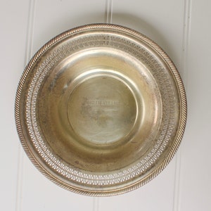 Vintage Silverplate Trophy Plate - Flower Show - Cobb County Fair - 1964 -Vintage Silver Bowl - Silverplste Decor