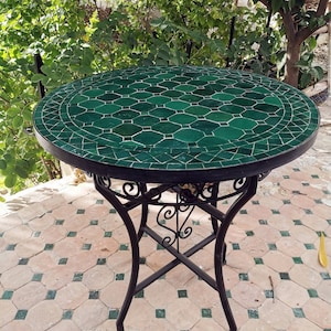 Moroccan zellige mosaic table
