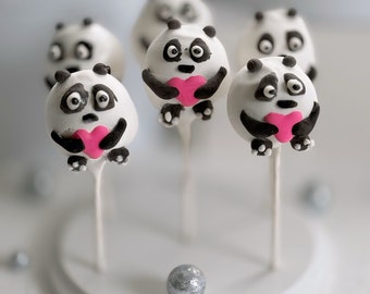 Marshmallow Cake Pops Panda