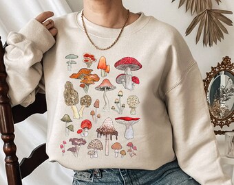 Mushroom Crewneck | Etsy Mushroom Crewneck | Etsy