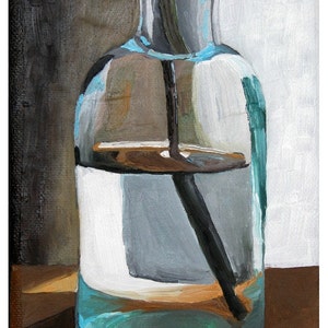 Glass Jar Painting Still Life Print 8.5 x 11 Fine Art Print of Original Oil Painting Glass Bottle Painting Realistic Artwork Print Wall Art