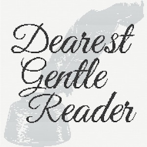 Beste vriendelijke lezer | Kruissteekpatroon | Lady Whistledown | Bridgerton