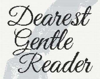 Dearest Gentle Reader | Cross Stitch Pattern | Lady Whistledown | Bridgerton