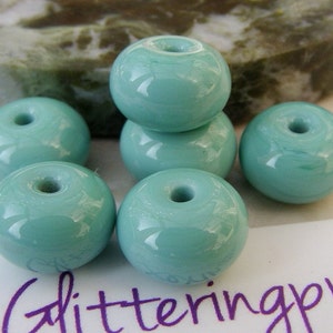 Glass Lampwork Handmade Beads Robins Egg  made to order