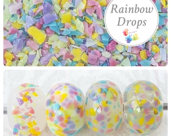 Lampwork Frit RAINBOW DROPS, fine blend coe 94-96, Lampwork Supply, Glass Supply, Fusing Supply