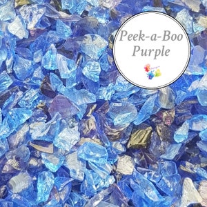 k1 /K2 Peek-a-Boo Purple REGULAR, Lampwork Frit Blend, regular grind size blend coe 96, Lampwork Supply, purple frit, stained glass