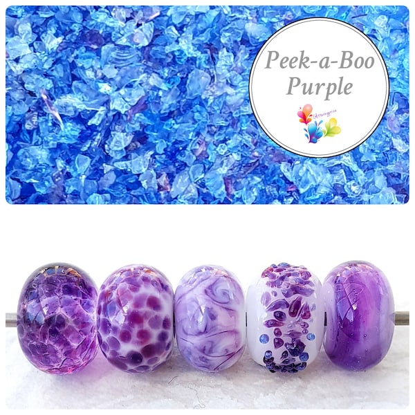 K0 Peek-a-Boo Purple FINE, Lampwork Frit Blend, fine blend coe 94-96, Lampwork Supply, Glass Supply, Fusing Supply purple frit stained glass