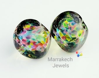 Marrakech Jewel Nuggets,  Lampwork Beads Handmade, Small Beads, Stained Glass, Nuggets