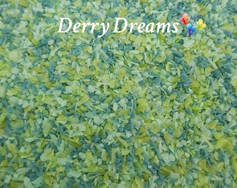 Lampwork Frit Blend DERRY DREAMS, fine blend size 0 coe 96, Lampwork frit, Green Frit, Fusing Supply