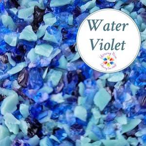 Water Violet Lampwork Frit Blend: Purple Blue Glass, COE 96