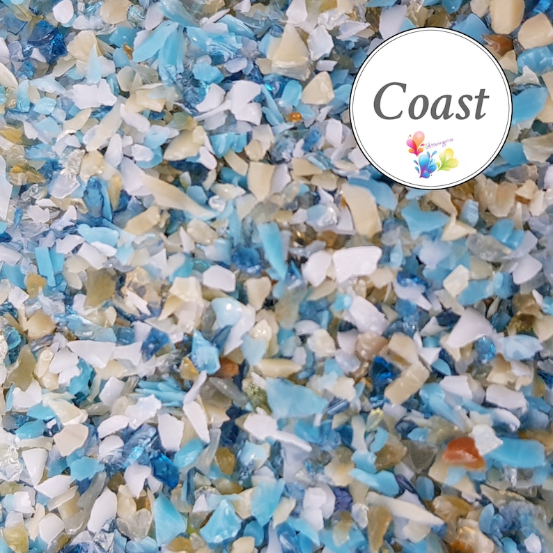Lampwork Supply Lampwork Frit Blend COAST fine blend coe 94-96 Blue Frit Bend Glass Supply