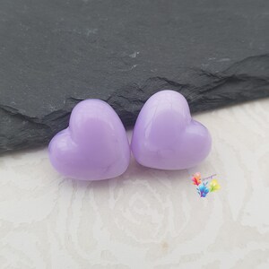 Lampwork Beads, Glass Beads, Small Glass Beads Heffalump Heart Pair