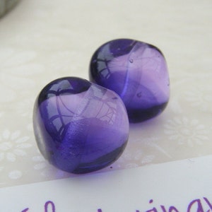 Lampwork Beads Handmade, Ombre Beads, Bolero Two Tone Nuggets Pair