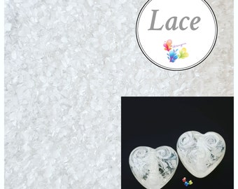Lampwork Frit Blend LACE, fine blend coe 96, Lampwork Supply, Glass Supply, white