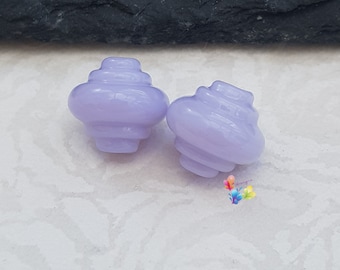 Alexandrite Spinner Pair, Lampwork Glass Beads, Handmade Glass Beads, Small Beads