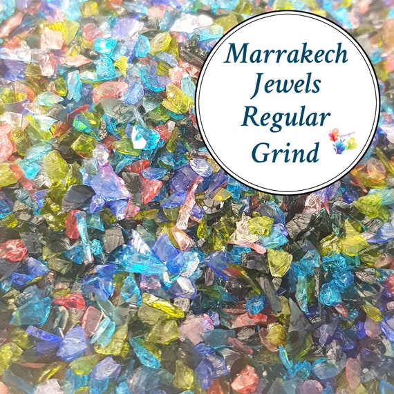 K1 MARRAKECH JEWELS Regular Grind, Lampwork Frit Blend, fine blend coe 96, Lampwork Supply, Fusing Supply, rainbow frit,