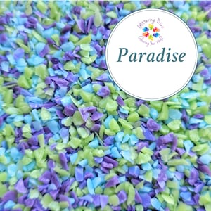Paradise Lampwork Frit Blend: K1 Lila, Grön & Blå (COE 96)