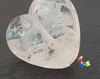 Memorial Jewelry, Memorial Lampwork Beads, Heart Bead, Pendant, Ashes, Pet Memorial ashes, Loved One, Glass Memorial Bead, Nl