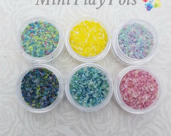 Lampwork Frit Blends, Play Pots, fine blend coe 94-96, Lampwork Supply, Glass Supply, Sample Pots, fusing supply