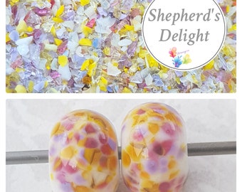 SHEPHERD'S DELIGHT, Lampwork Frit Blend, fine blend coe 96, Lampwork Supply, Glass Supply, Fusing Supply, purple frit,