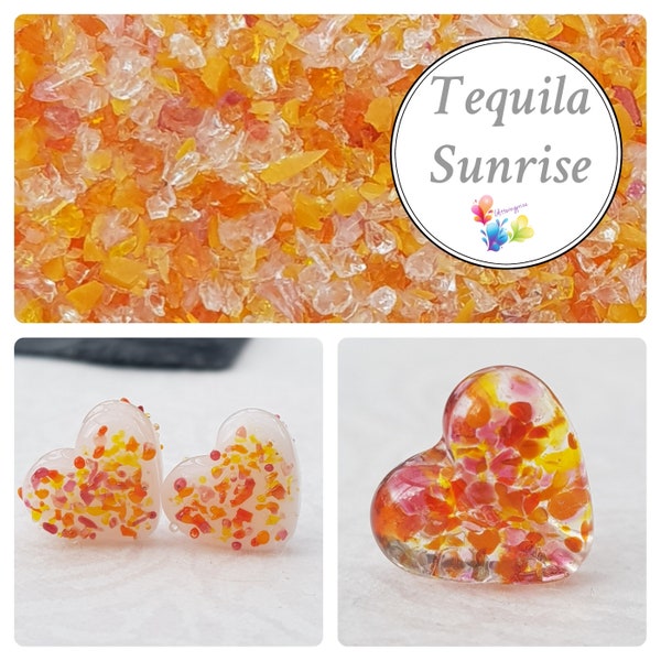 Lampwork Frit Blend TEQUILA SUNRISE, fine blend coe 94-96, Lampwork Supply, Glass Supply