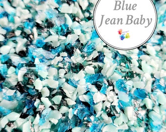 K1 Blue Jean Baby, Lampwork Frit Blend, fine blend coe 94-96, Lampwork Supply, Glass Supply, Fusing Supply