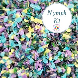 K1 NYMPH, Lampwork Frit Blend, regular blend coe 96, Lampwork Supply, Glass Supply, Fusing Supply, blue purple green