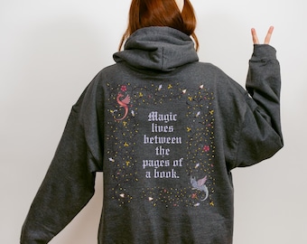 Fantasy Creatures Bookish Hoodie: Medieval Castlecore Renaissance Shirt