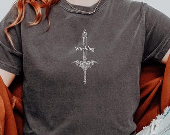 Witchling Sword Comfort Colors T-Shirt: Romantasy Book Lover Gift