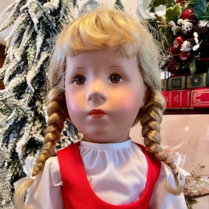 RARE! Kathe Kruse Stoffpuppe Blonde Hair Doll  (52H, with original box)