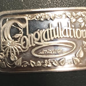 Silver Bar Congratulations Announcement Bullion ( 1 Troy ounce, 1980s)
