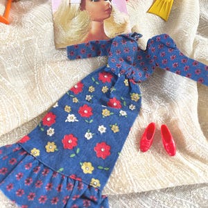 Barbie Red Floral Dress - Etsy Barbie Red Floral Dress - Etsy
