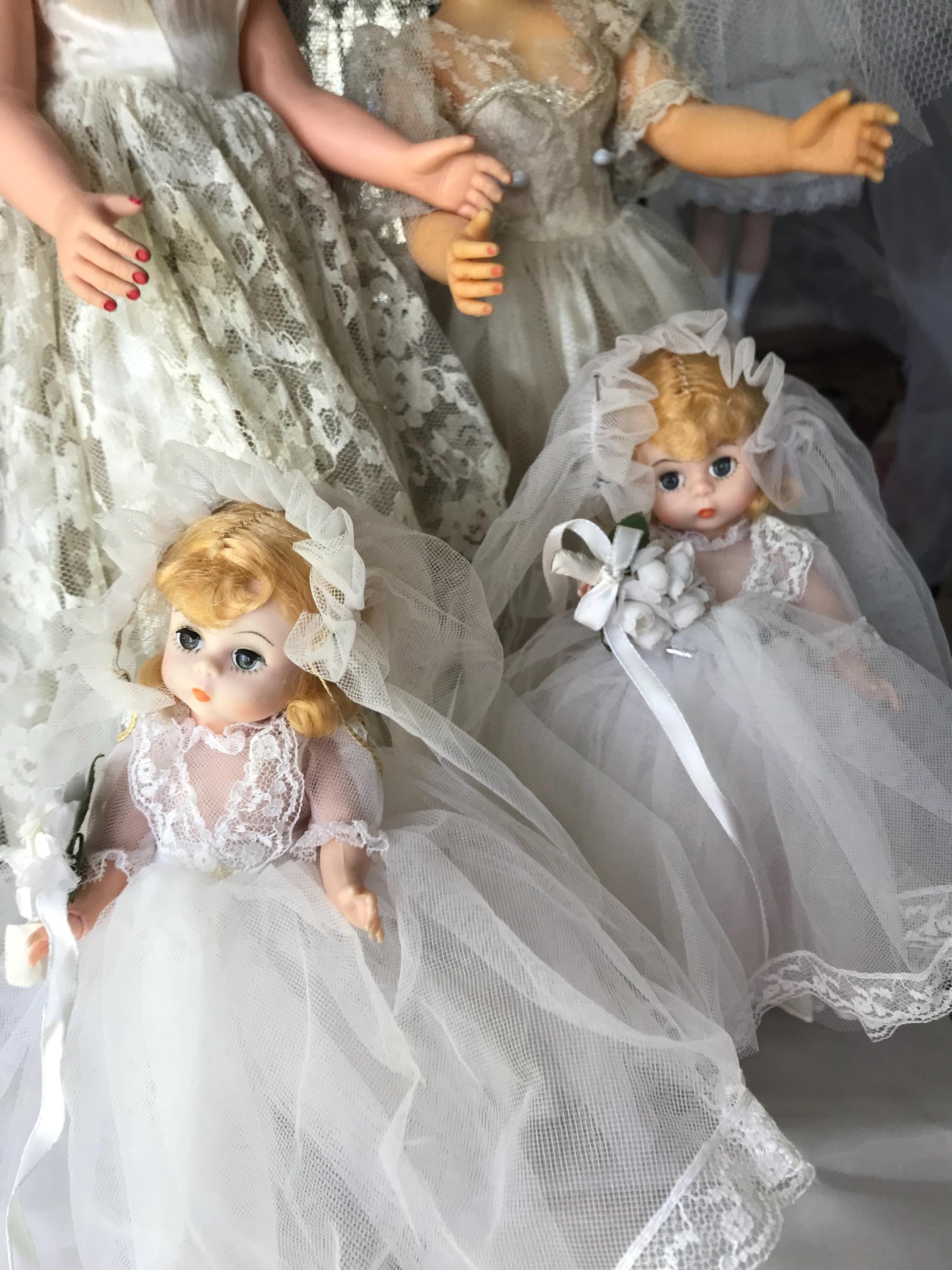 Pair of Madame Alexander Wendy Bride Dolls
