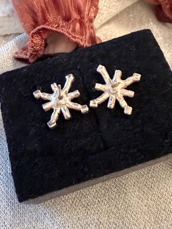 Snowflake Crystal Earrings - image 3