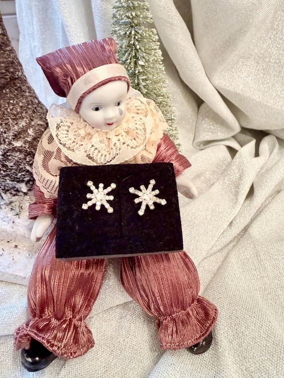 Snowflake Crystal Earrings - image 1