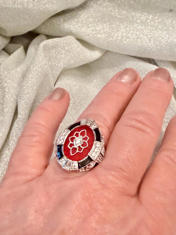 Vintage Art Deco Statement Ring - image 5