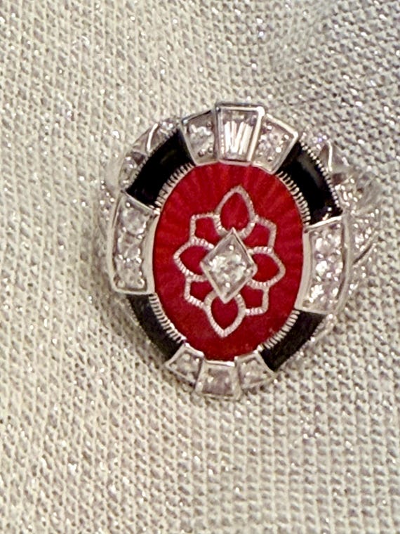 Vintage Art Deco Statement Ring - image 1