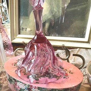 Fenton Pink Glass Bell