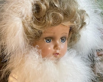 Antique R& B Composition Skater Doll (1940s)