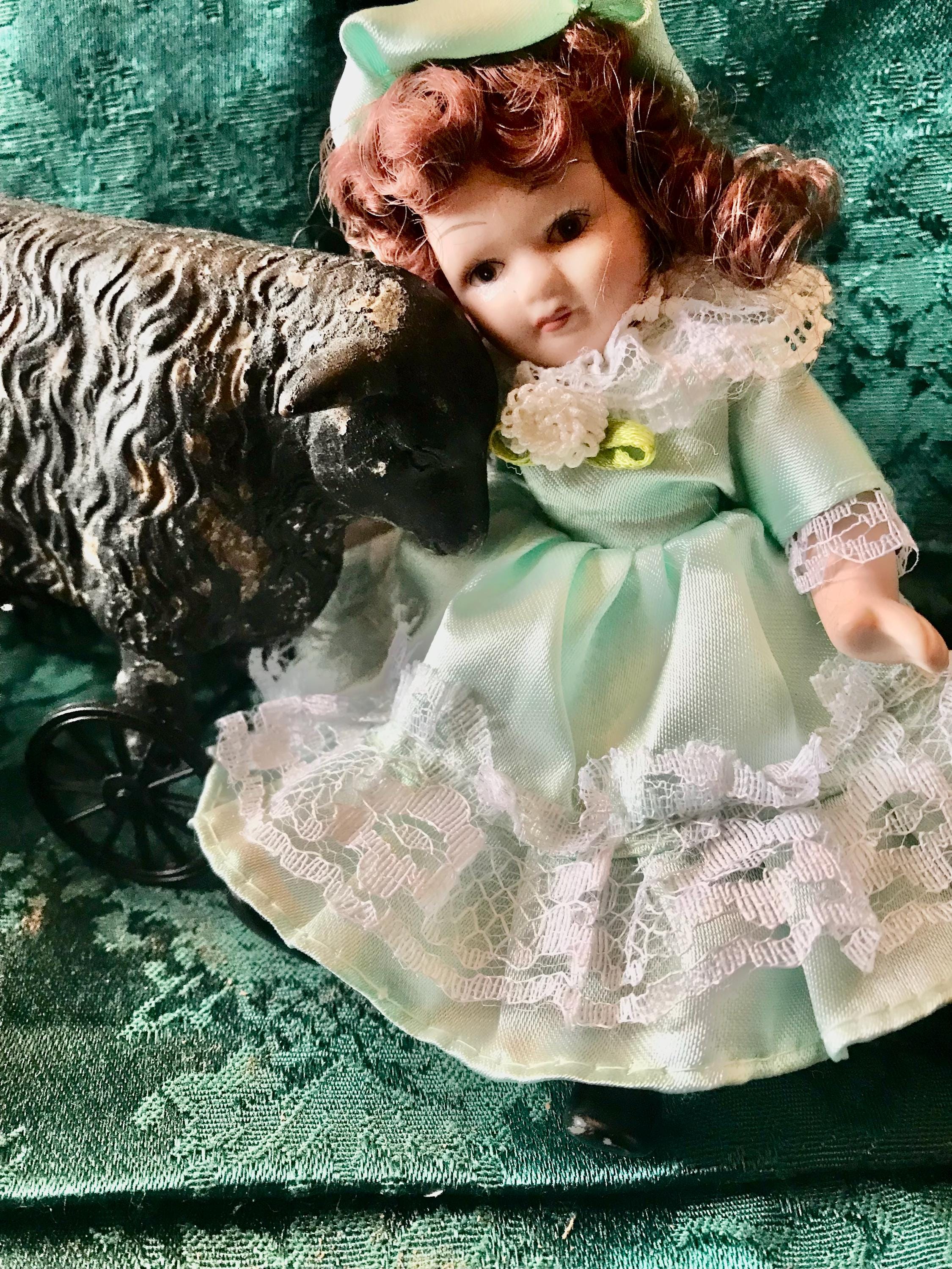 Vintage Bisque Doll and Toy Black Sheep - Etsy