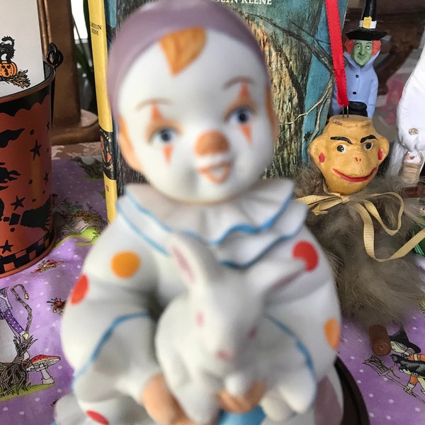 Vintage Clown Child Figurine ( Geo. Z Lefton China, 1987)