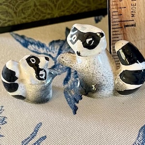 Vintage Raccoon Figurines