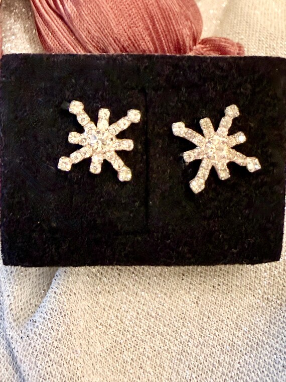 Snowflake Crystal Earrings - image 2