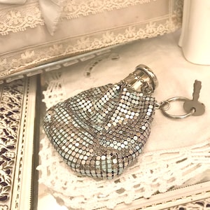 Vintage Silver Mesh Evening Coin Bag
