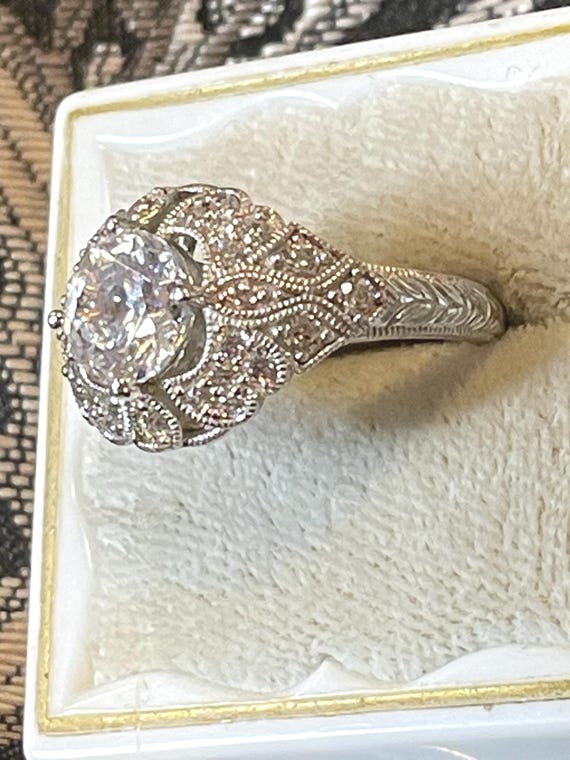 Sterling Silver Cluster Statement Ring (size 8) - image 3