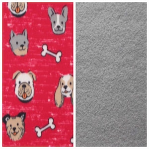 Fleece Tie Blanket---Dogs and Bones