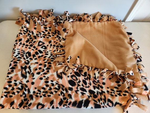Fleece Tie Blanketanimal Print Leopard Cheetah Tiger Etsy