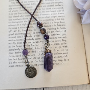 Amethyst Crystal Point Bookmark, Gemstone Bookmarker, Reader Gift